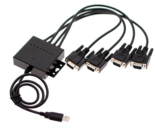4-Port Serial USB 10ft. USB 4 Port Serial Adapter USB 2.0 Quad Port ...